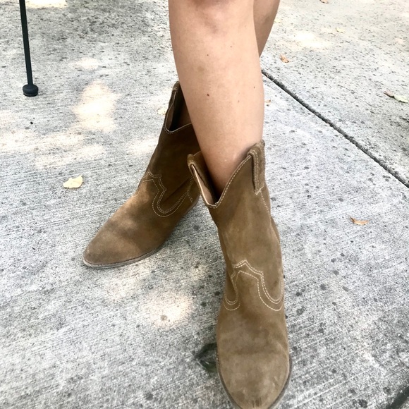 MIA Genuine Leather Brown Cowgirl Boots - Picture 3 of 12